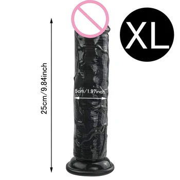 XXL Realistic Dildo with Suction Cup Soft Jelly Dildos Sex Toys for Woman Couples Penis Anal Butt Plug Female Masturbation 5