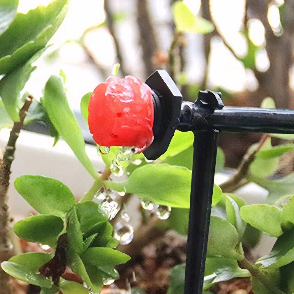 200Pcs 8 Hole Irrigation Dripper Adjustable Irrigation Sprinkler 360 Degree Drip Emitters for Watering System