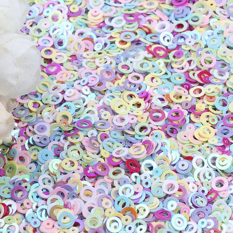 Round Nail Sequins Holographic Fluorescence Nail Glitter Sequins DIY Clothing Decoration Art 10g/20g/50g sequins for crafts nail art decor