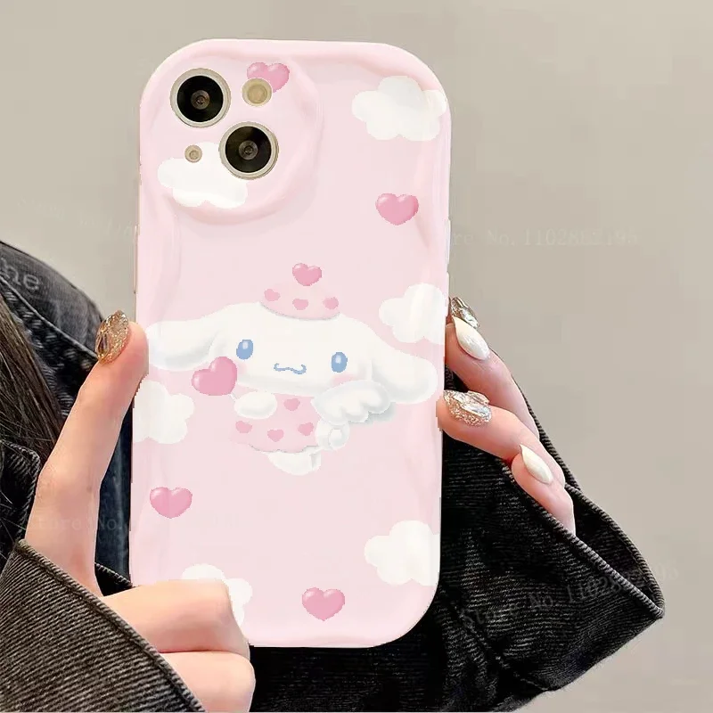 thumbnail image 1 of Cartoon Kuromi Hello kitty Purin Soft TPU Case For iPhone 15 14 13 12 11 Pro Max X XR XS 8 7 Plus SE 2020 Silicone Wave Cover, 1 of 5