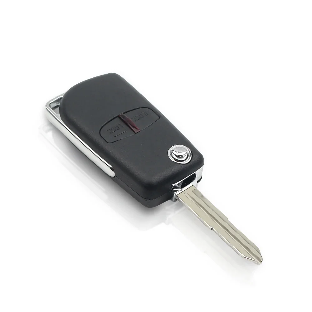 KEYYOU Modified Flip Key Case For Mitsubishi Pajero Sport Outlander Grandis ASX MIT11/MIT8 Blade 2/3 Button Remote Car Key Shell key case,car key shell,car remote key,car key,key shell
