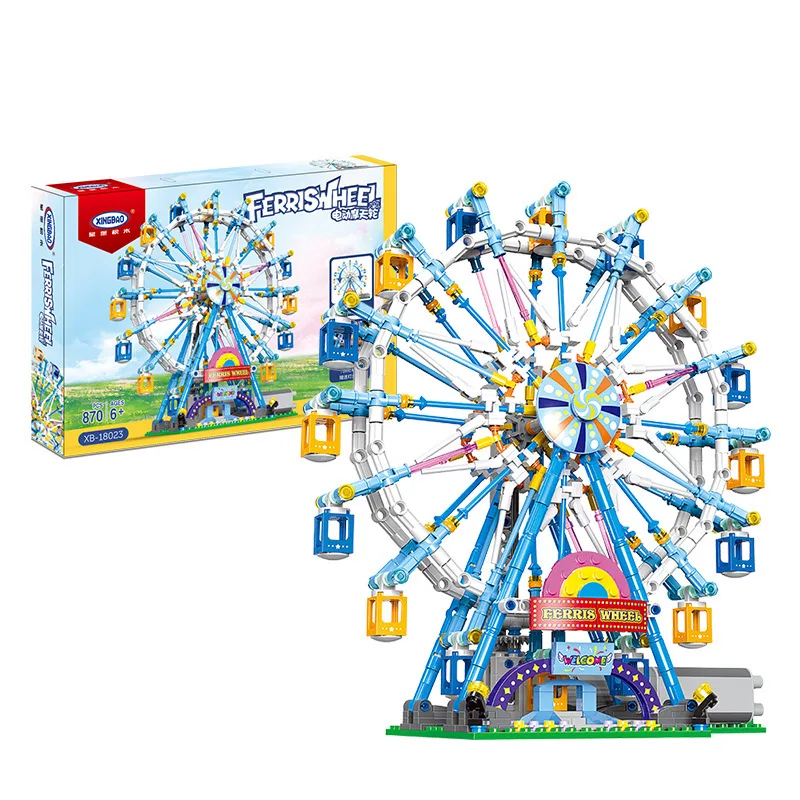 Blocos De Construção Brinquedos Luz Elétrica Playground Rotativa.