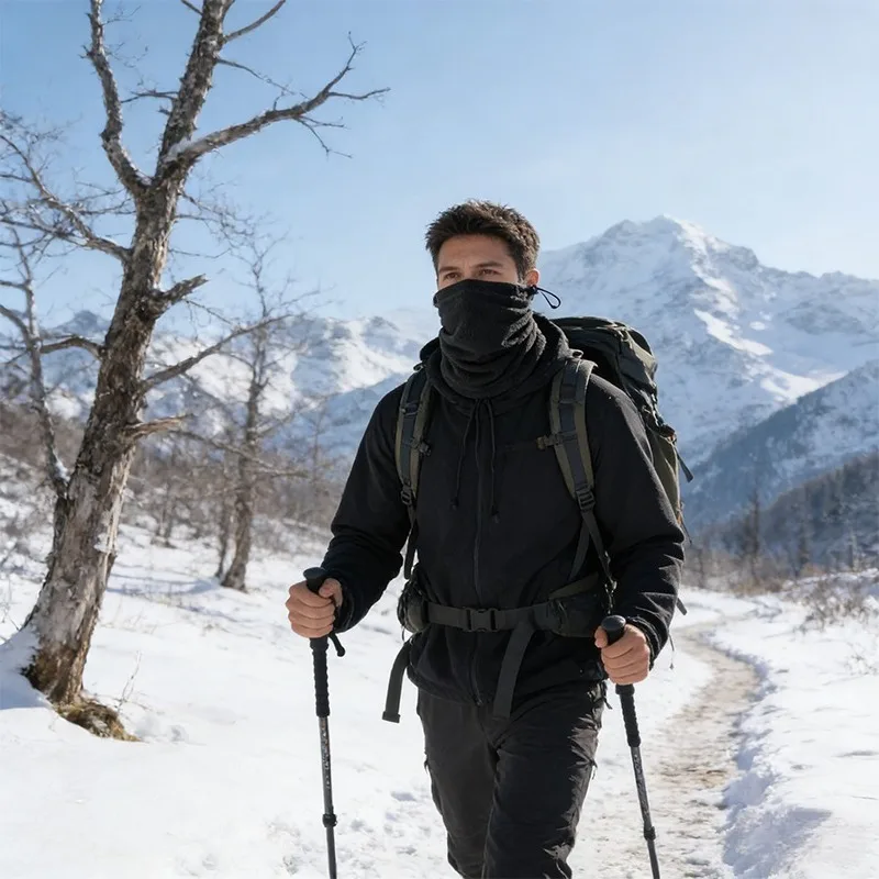 Fleece Warm Winter Windproof Neck Warmer Tube Scarf for Men Women Bandana Half Face Cover Cycling Ski Sport Camping Hiking Scarf