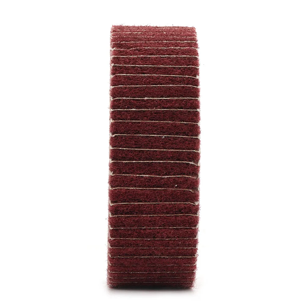 1Pc Nylon Faser Klappe Rad Nicht-woven Scheuer Pad 25/50mm Dicke Polieren Disc 4/5/6/8/10/12 zoll Schleif Disc 120/240 Grit – Detail 7