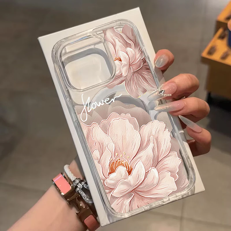 Wireless Charging Plum Blossom Floral Phone Case