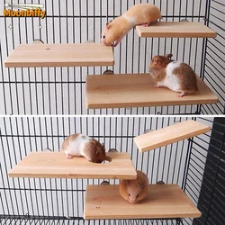 Pet Wood Stand Platform Hamster Guinea Pig Toys Paw Grinding Gerbils Springboard Pet Jumping Board Home Supplies