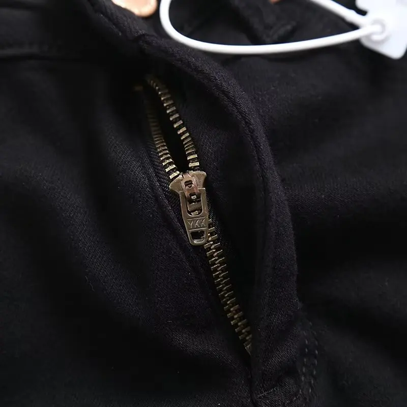Withered  New Women's Cloth Jeans Women Fashion Black Denim Pants For Winter Plush Warm