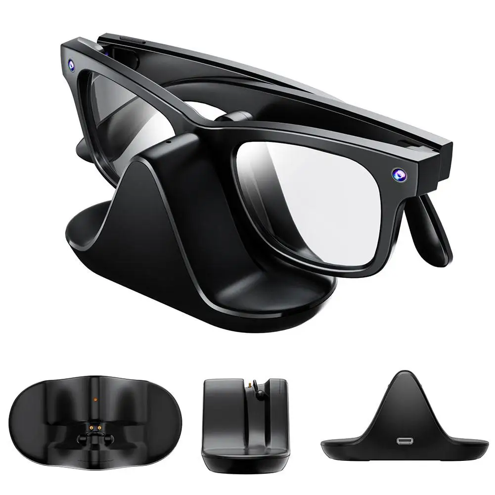 Charging Dock For Ray-Ban Meta Smart Glasses RW4006 RW4008 Potable Travel Charger Station Type-C Adapter With LED Indicator
