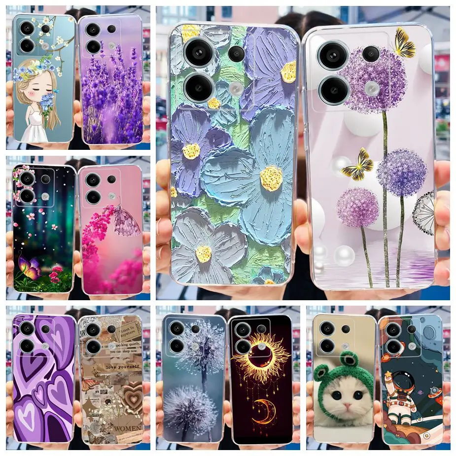New Fashion Painted Clear Silicone Soft TPU Phone Case for Xiaomi Poco X6 Pro 5G