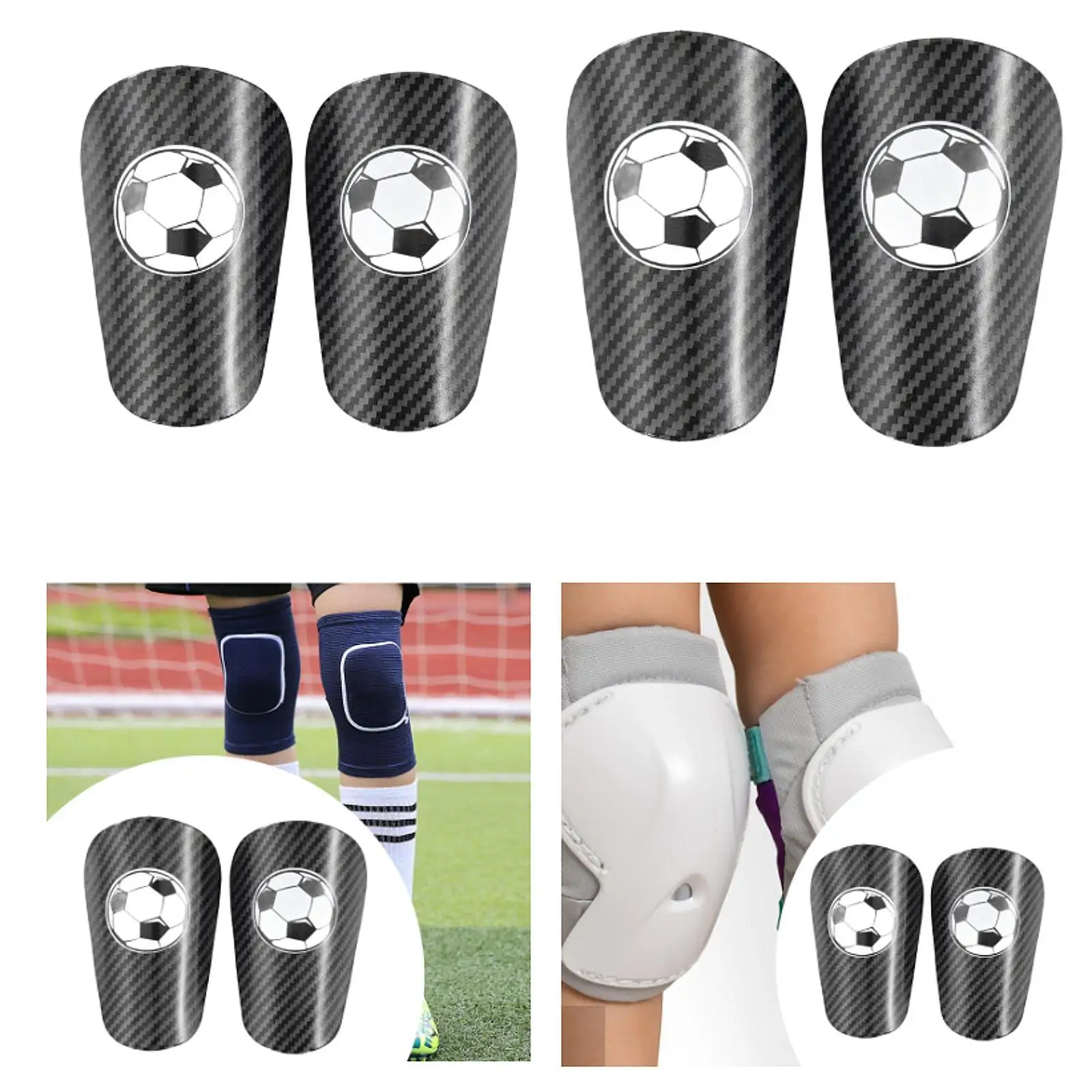 1 Pair Mini Soccer Shin Guards Soccer Protective Equipment Comfortable Protector Shin Pads for Children Boys Girls Kids Adults