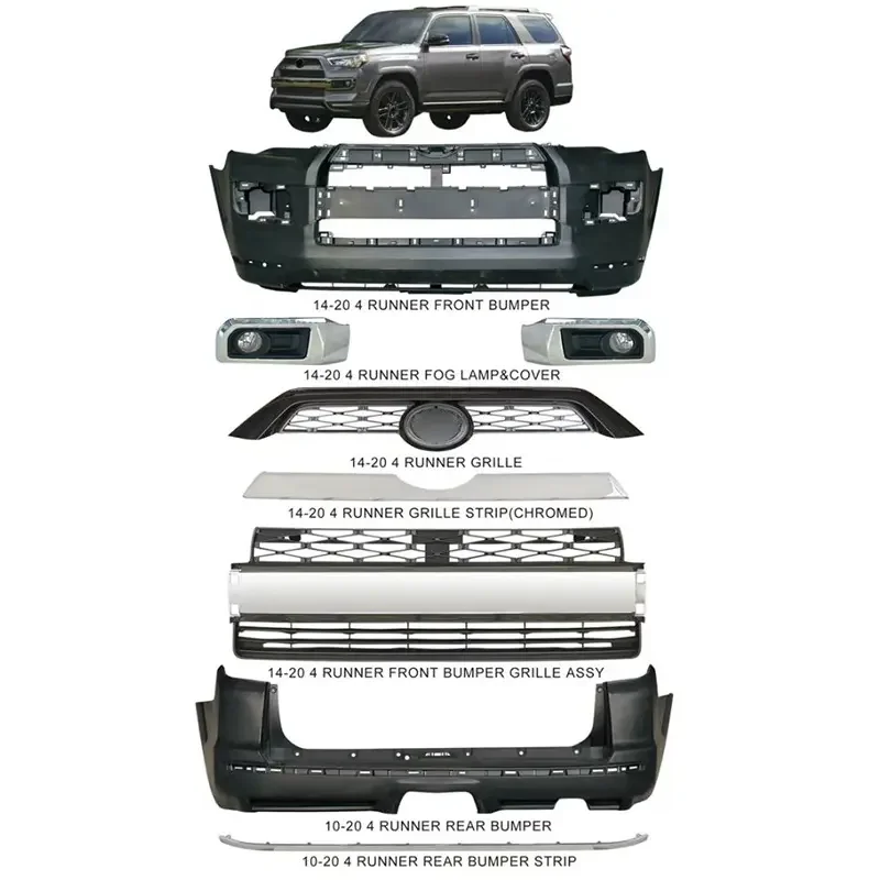 

High quality upgrade front rear bumper hood grill body kit bodykit for toyota 4runner sr5 trd limited