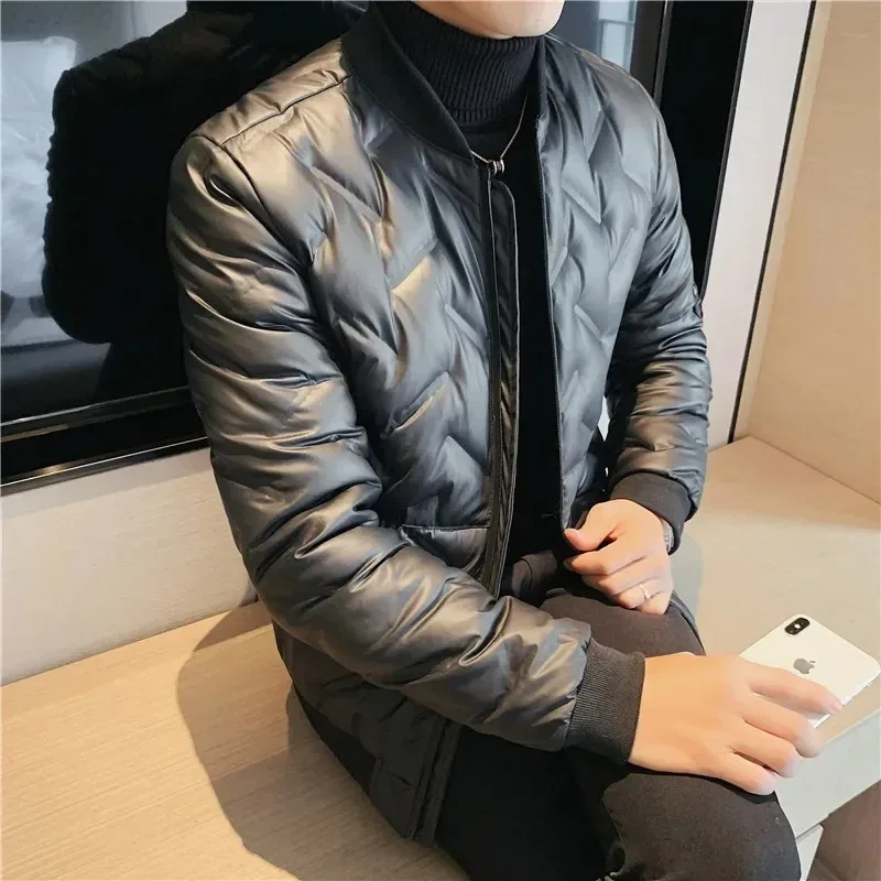 2023 Winter Lightweight Short Down Jacket Men Fashion Slim Casual Stand Collar Thickened and Warm Jackets Social Men Clothing