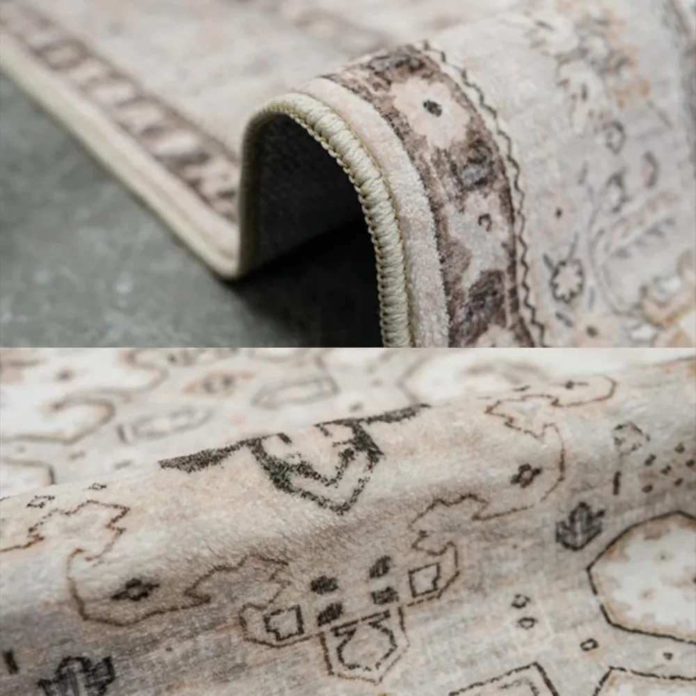 NEW-Living Room Area Rugs 10x14: Extra Large Area Rug Super Soft Distressed Oriental Rugs with Non-Slip Backing - Thin Stain Res