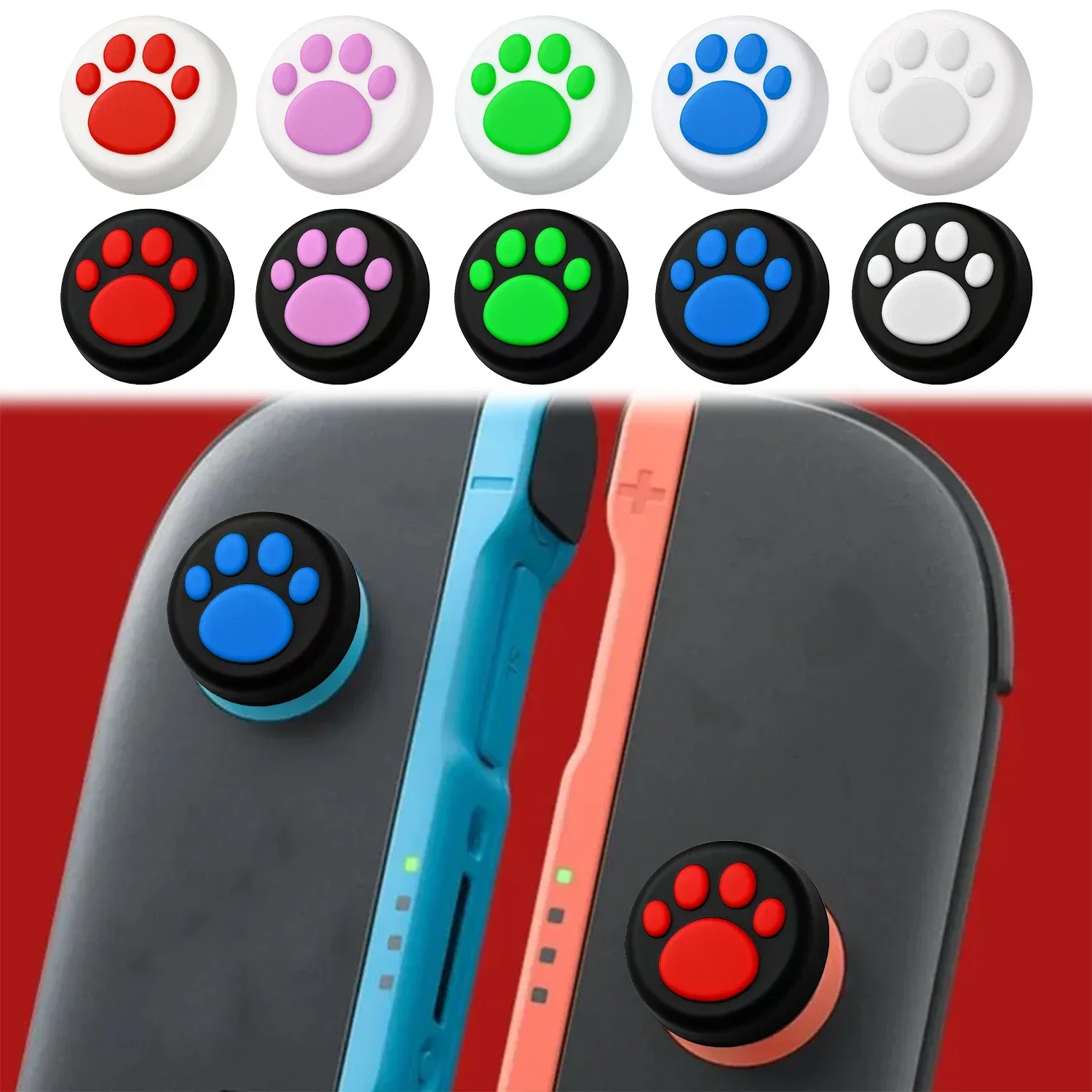 Cute Silicone Thumb Grips Caps Joystick Cap For Switch2 NS2 Analog Stick Cover For Switch 2 Joy-con Controller Game Accessories