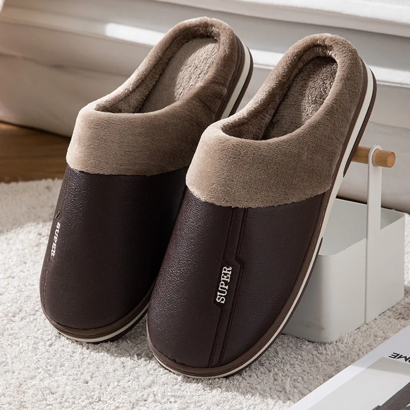 Men's Winter Indoor Slippers for Big Sizes