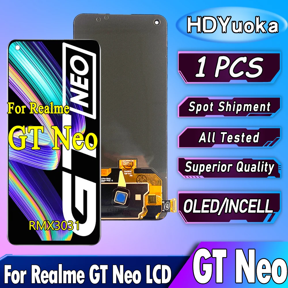 Pantalla OLED de 6,43 pulgadas para Realme GT Neo LCD RMX3031, montaje ...