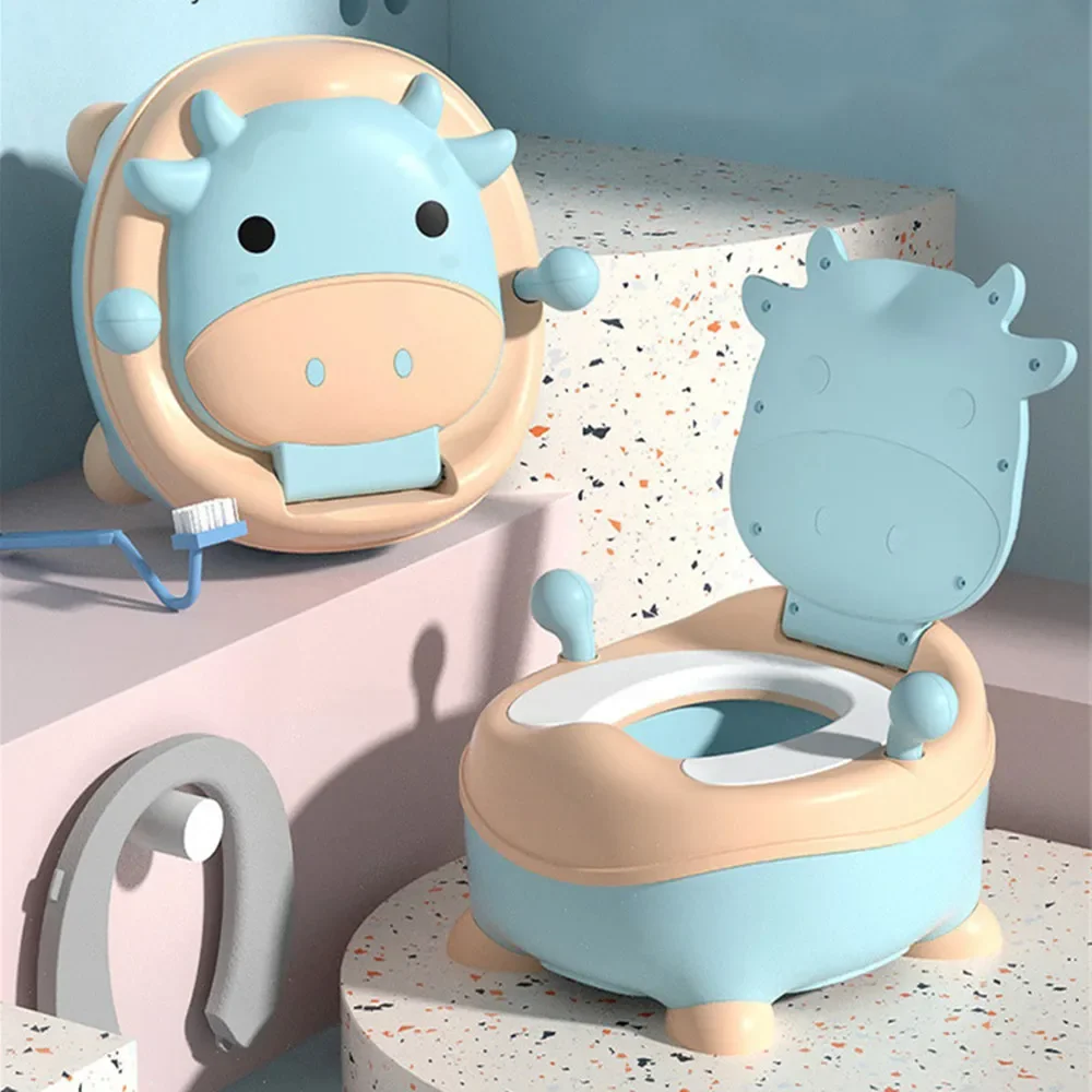 Children's Pot 1-6 Years Old Upgraded Cute Duck Baby Toilet Seat Baby Potty Portable Stool Boys & Girls Safe Trainer Seat WC 6