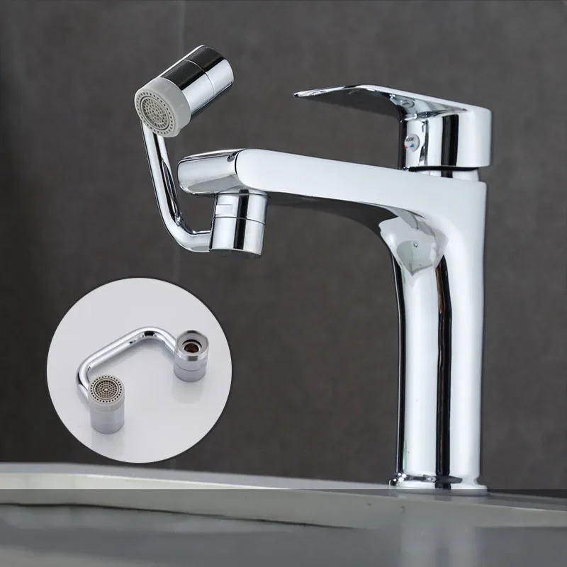 Mechanical Arm Faucet 1080-degree Rotation Water Nozzle Bubbler Universal Extension Water Nozzle Splash-proof Washing Artifact mechanical arm faucet