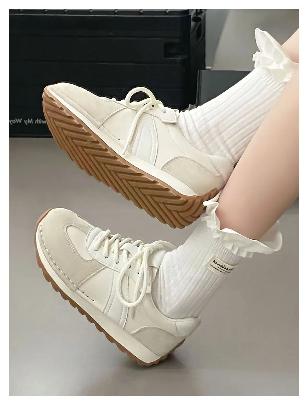 2024 Spring New Women Thick Sole Sports Outdoor Shoes Breathable Women Casual Shoes Lightweight/Comfortable Women Shoes 24-192