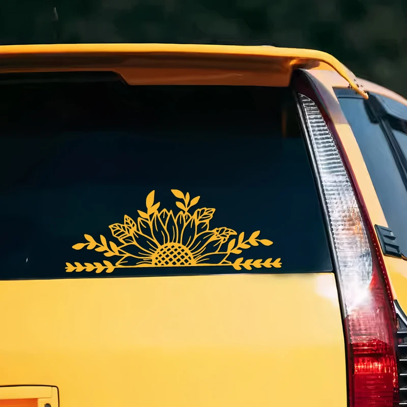 Sunflowers Bloom Creative & Funny Stickers - High Quality for Vehicle & Laptop Enthusiasts
