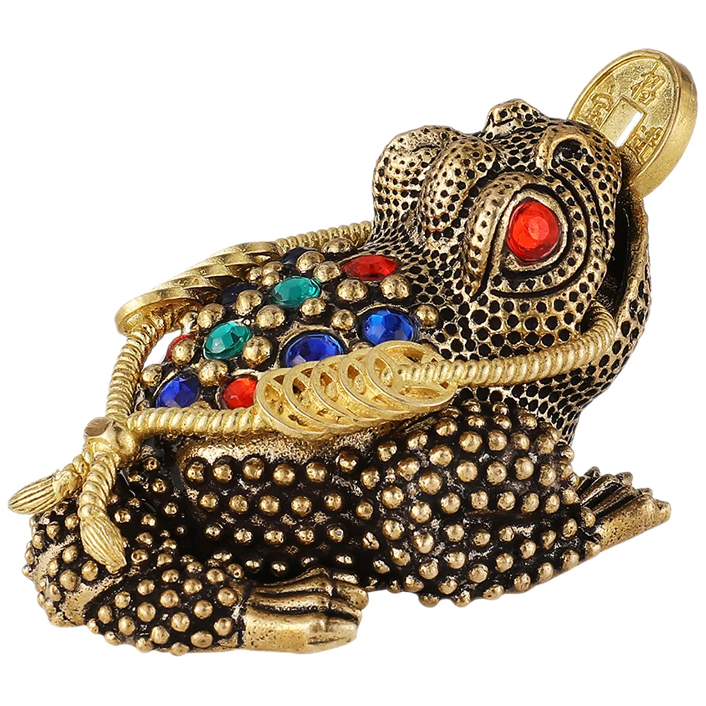 Brass-Money-Frog-Statue-Feng-Shui-Three-Legged-Wealth-Toad-Golden ...