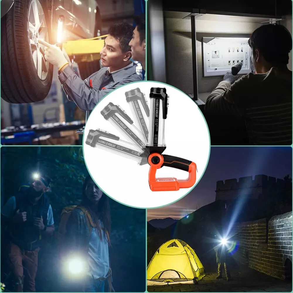 35W 2000LM Flashlight for BLACK+DECKER 20V Max Li-ion Battery Cordless LED Work