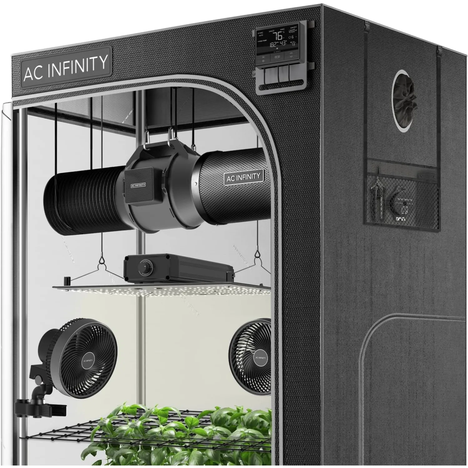 Advance Grow System 4x4, 4-Plant Kit, WiFi-Integrated Grow Tent Kit, Automate Ventilation, Circulation, 2000D Mylar Tent