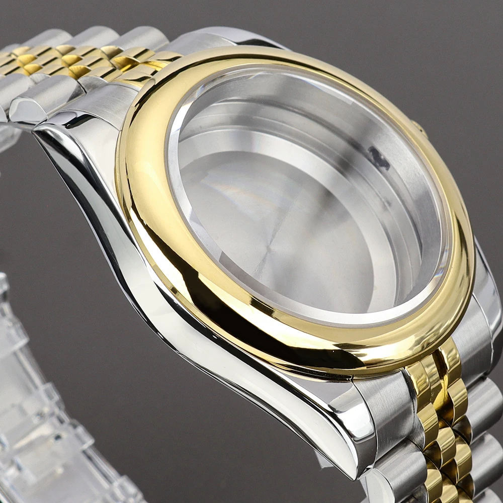 39mm/36mm Luxus-Herrenuhrgehäuse mit Armband und Saphirglas für NH35 NH36 NH38 NH34 Miyota8215 Uhrwerk Datejust SK Ersatzteile für Uhren – Detail 4
