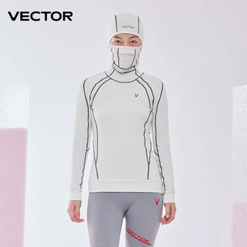 VECTOR Nuovo Stile Con Cappuccio Mid Strato In Pile Biancheria Intima Termica Con Cappuccio Maschera Doppia Tavola Sci Uomini e Donne Ultra Morbido Inverno Veloce 1