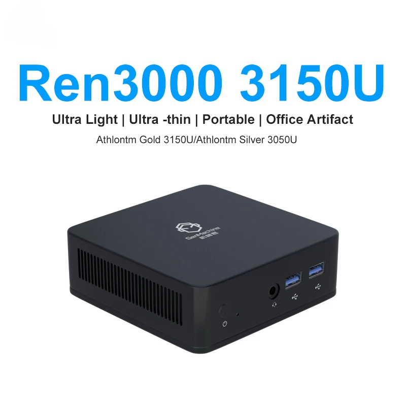 Genmachine Nuovo Amd Ren3000 Athlon 3150U Mini Pc Supporto Windows 10/11 Wifi5 2.4Ghz-3.3Ghz Ddr4 Desktop Pc Gamer Computer