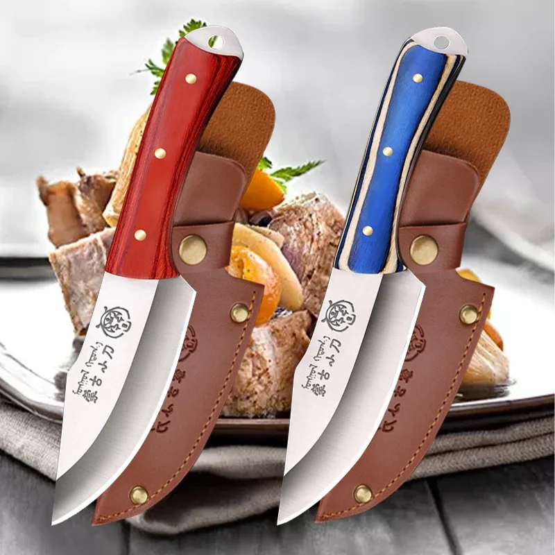 

Stainless Steel Barbecue Knife Barbecue Mongolia Meat Cleaver Sharp Vegetable Fruit Slicing Knife Butcher's Boning Knife