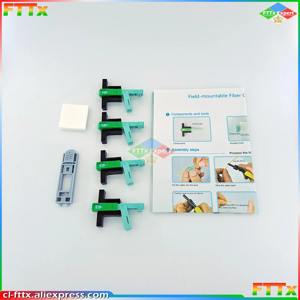 High Quality 53MM SC APC SM Single-Mode Optical Connector FTTH Tool Cold Connector SC UPC Fiber Optic Fast Connnector