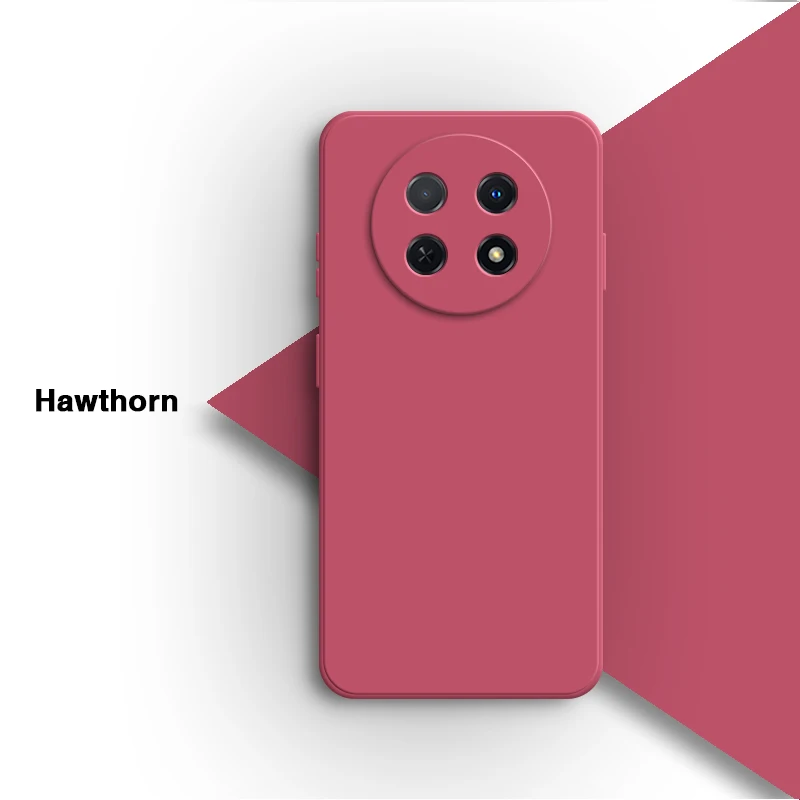 Solid Color Soft Liquid Silicone Phone Case - Simple Design Back Cover