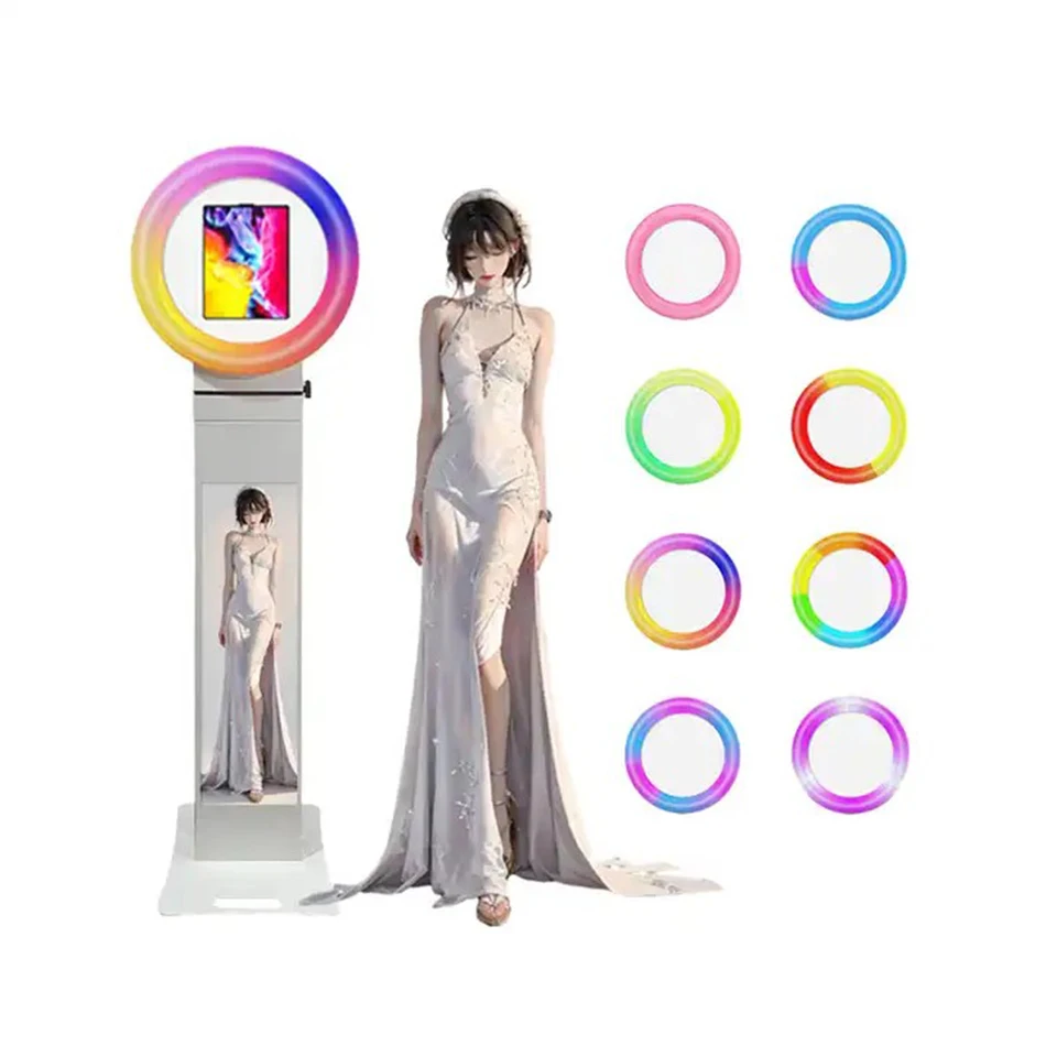 LCD iPad 포토 부스 기계 스탠드, 비행 케이스 포장, 셀카 iPad 포토 부스 쉘, 크리스마스 파티 렌탈