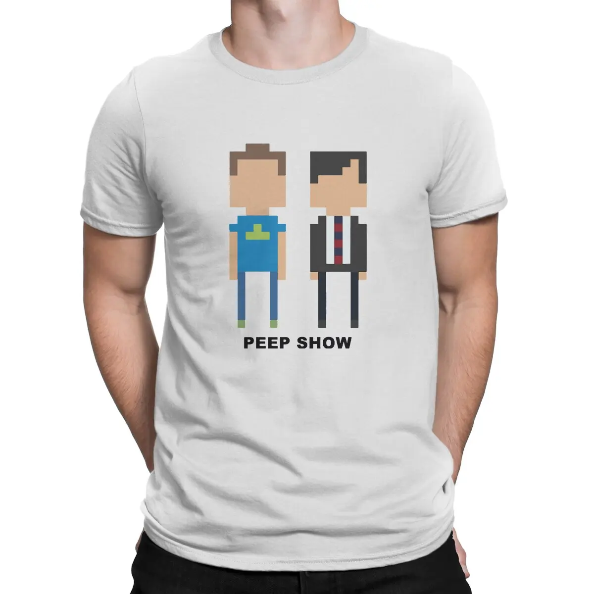 

Men's T-Shirts Main Character Fun Cotton Tee Shirt Short Sleeve Peep Show T Shirt Crewneck Clothes Printing