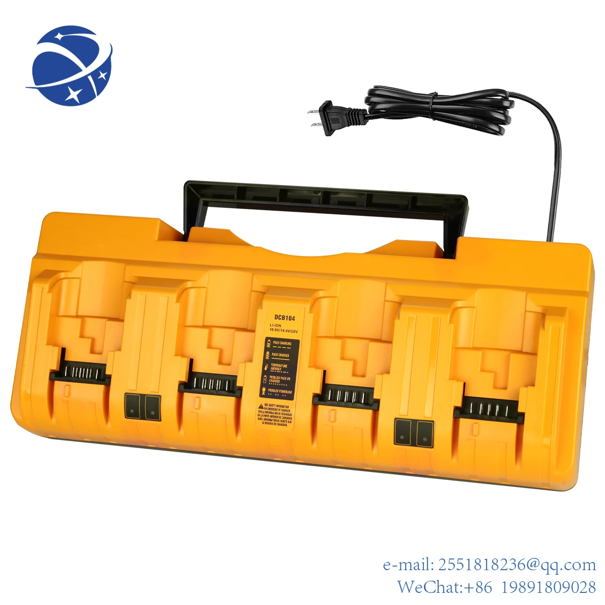 

YYHC Replacement Charger DCB104 For 12V/20V Max 4-Port Li-Ion Fast Charger for 20V Lithium Battery