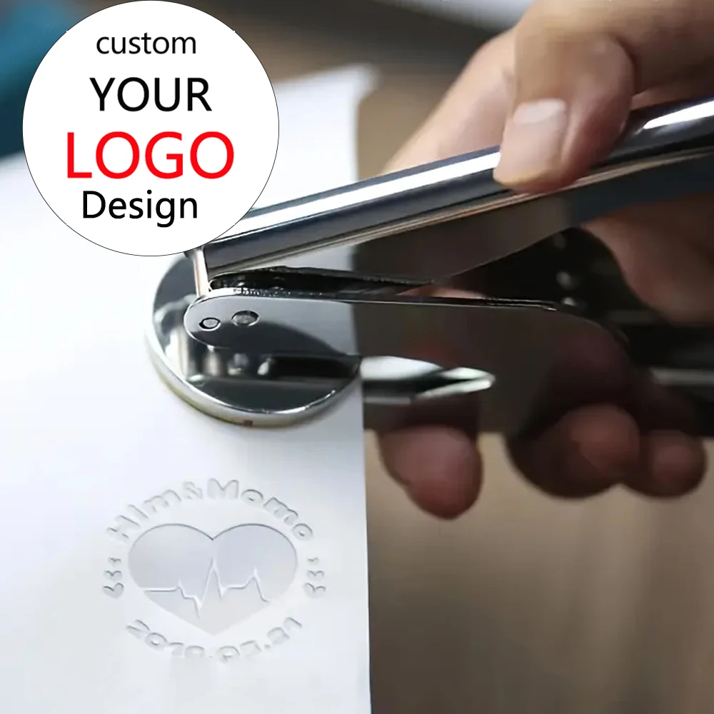 Customized Embossed Stamp Personalized Custom Book Embosser Seal Wedding Invitation Logo Customization Embossing Paper Stamps
