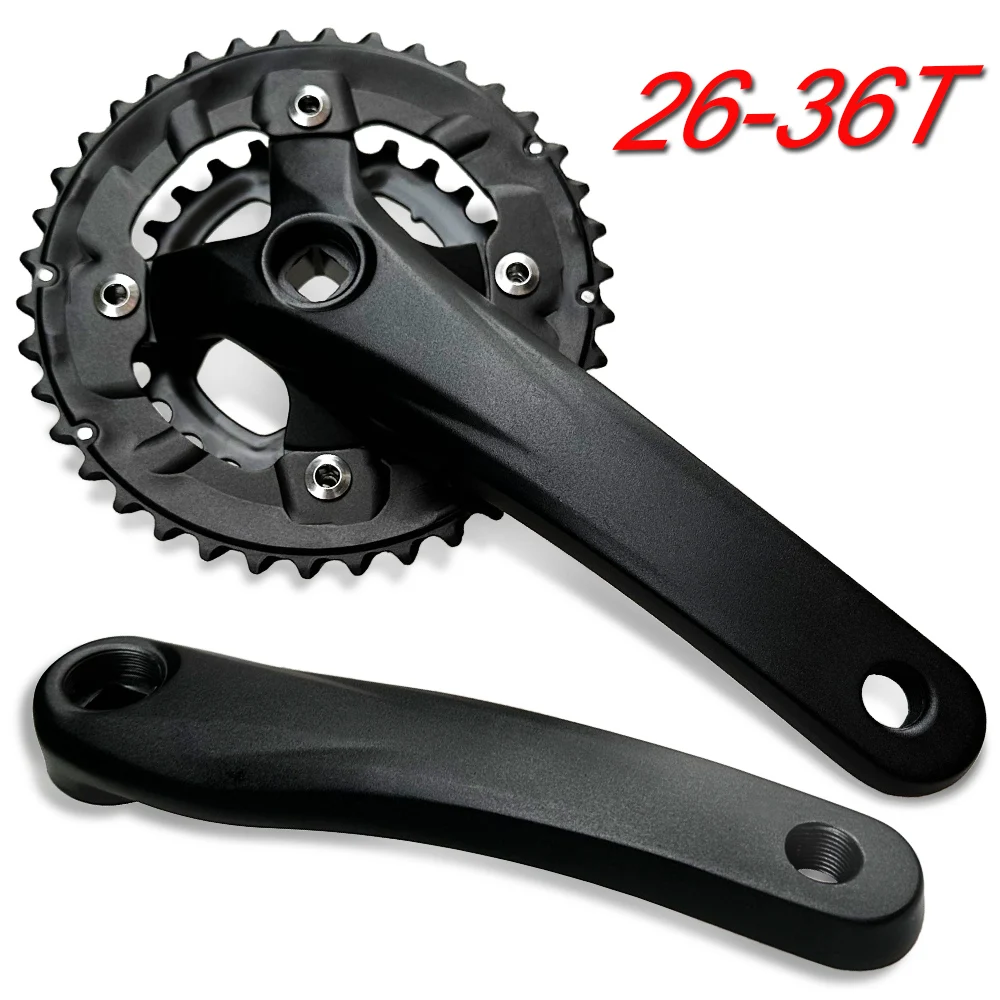 Guarnitura MTB BUCKLOS Doppia 38T/26T 170mm - 2x10 Velocità, Nera, Compatibile Shimano/SRAM