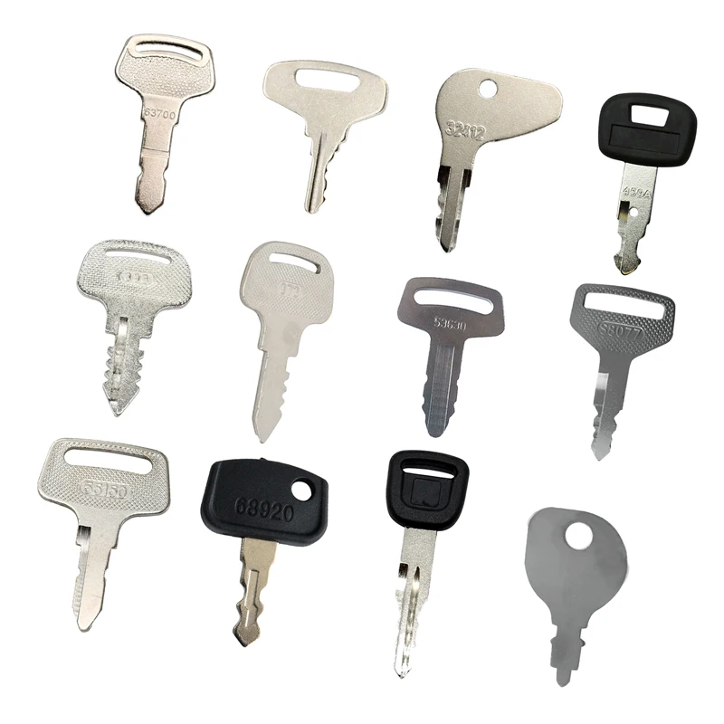 12PC Ignition Key Set Compatible with Kubota Tractor Mower Construction Heavy Equipment