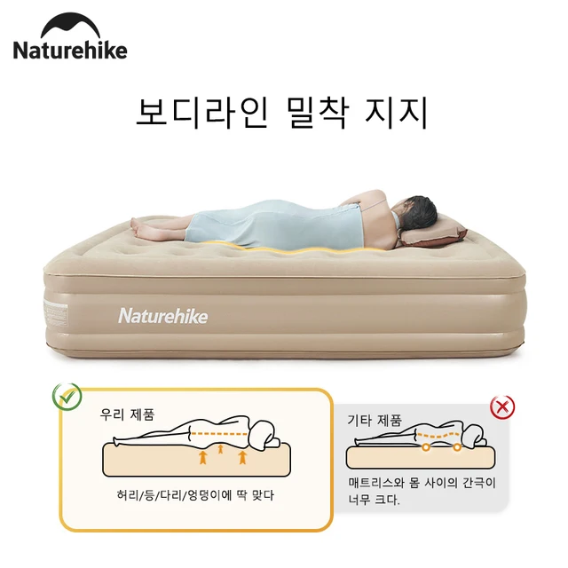 야외 모험의 수면 향상을 위한 Naturehike 팽창식 매트리스의 편안함과 편리함