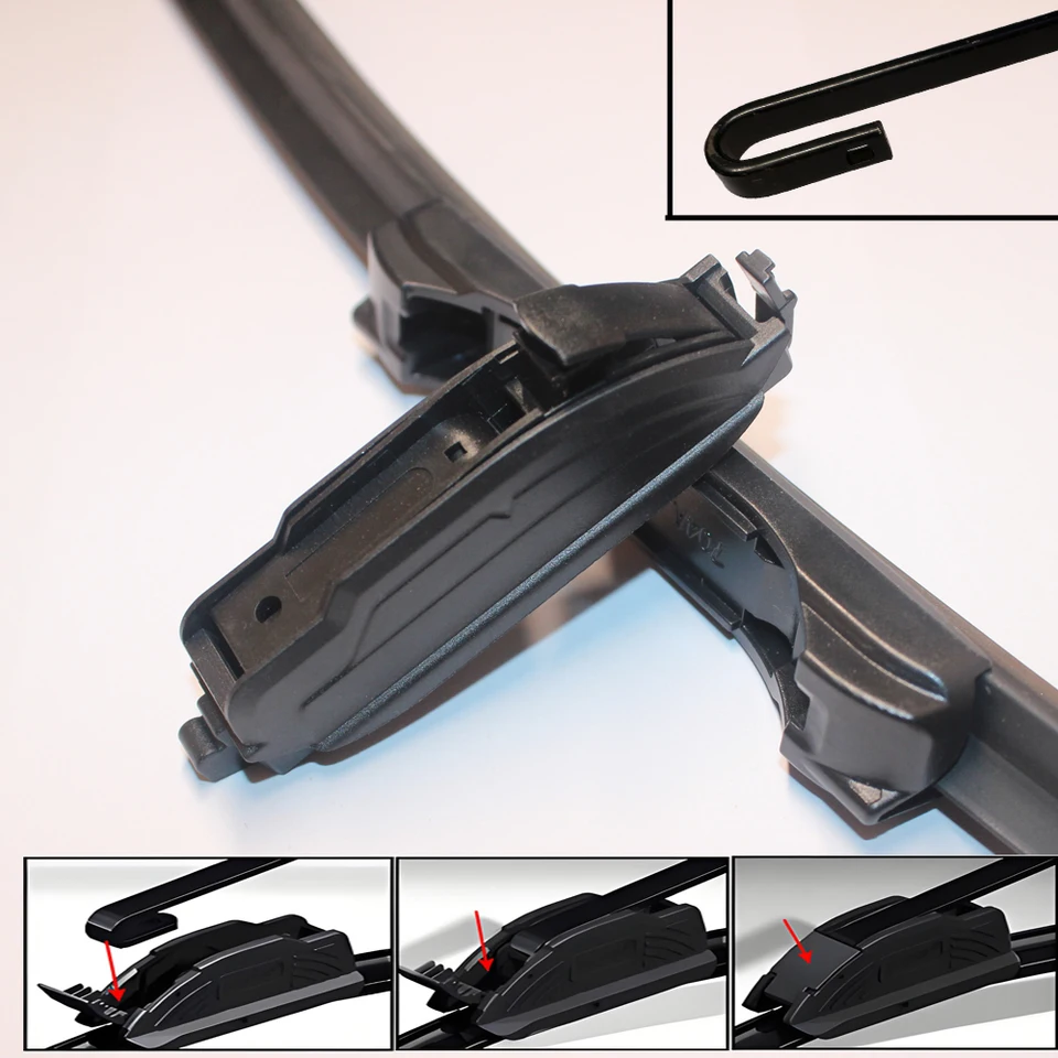 HYBRID Ruitenwisser FLEX AERO compatibel met Nissan Note E11 E12 bouwjaar 2005-2016 - 300 mm 350 mm 600 mm - premium kwaliteit ruitenwisserbladenset - RECAMBO