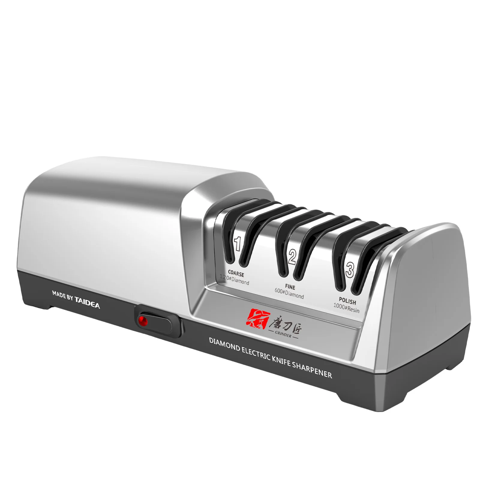 TAIDEA 전기 나이프 숫돌, TG2302, 15 도, 20 도, 3 단계 시스템, 스테인리스 스틸, 주방 나이프 연마