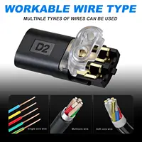 50/1pcs Double-Wire Plug-in Connector with Locking Buckle Pluggable LED Wire Connector 2 Pin 2 Way Universal Compact Wire - Image 4