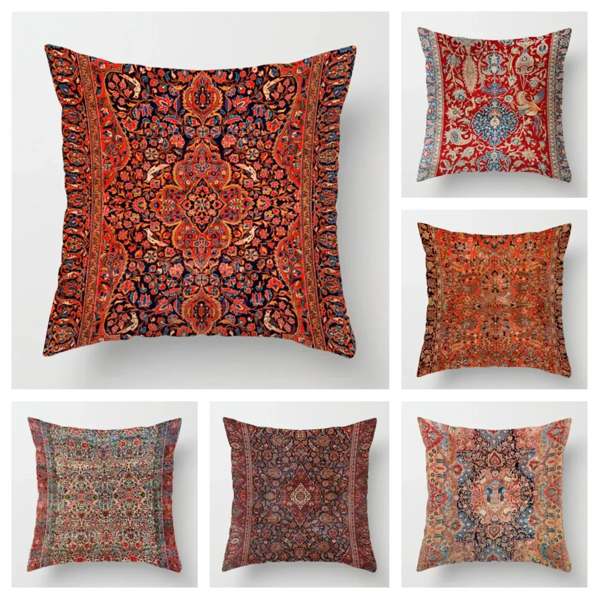 Fundas De Almohada De Estilo Turco Persa Sin Inserto De 18 X 18 Pies Para Funda De Cojín Decorativa Del Hogar (M27363SMBZ-28