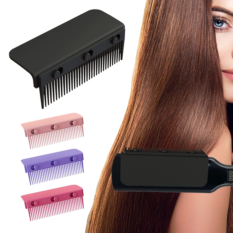 Flat Iron Comb Attachment Hair Straightener Comb Reusable Grip Clip On Disassemble Washable Nimble Hair Styling Tool