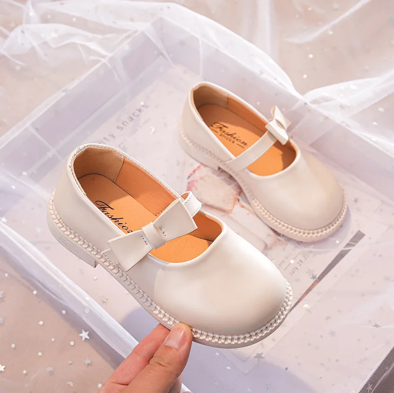 

New Children Leather Shoes Girls Princess Princess Shoes Student Performance Dress Baby Kids Dance Flats Shoes G850