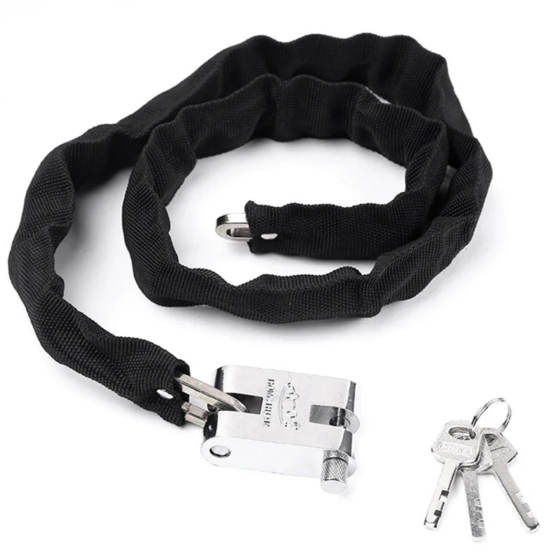 Bike Lock 83CM Metal Anti-Theft MTB Road Bike Heavy Duty Safety Lock Motorcycle Padlock Bicycle Chain With Key Easy Install