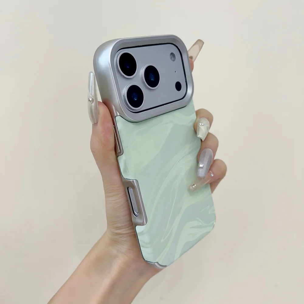 Glossy Water Ripple TPU Phone Case with Soft Bumper - Aesthetic Cover