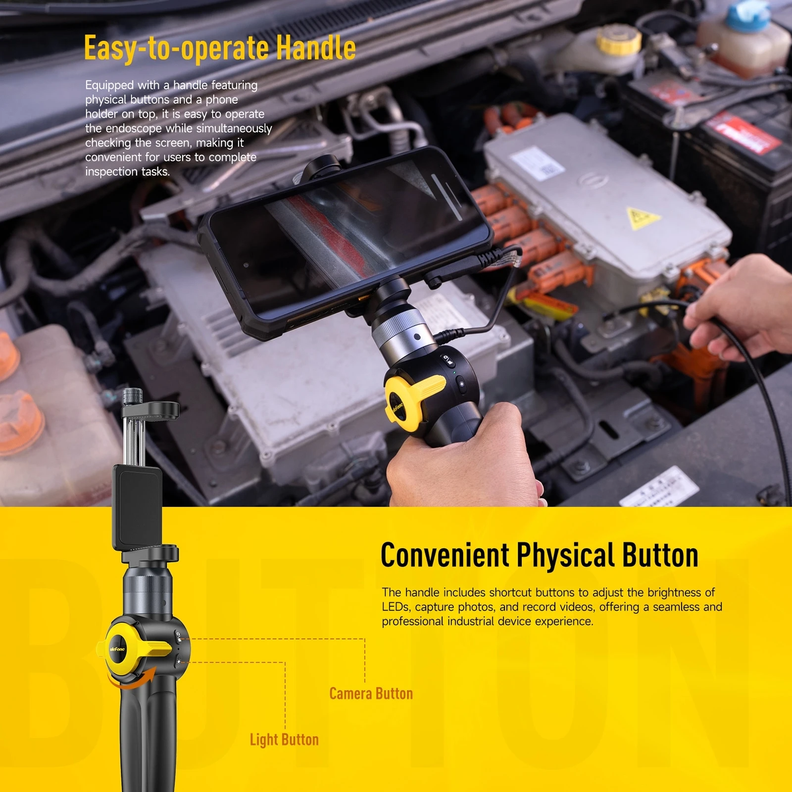 Ulefone uSmart E03 Rotatable Endoscope IP67 Waterproof for Armor 24 / 21 / 19 / 19T / 18T Ultra / Armor Pad