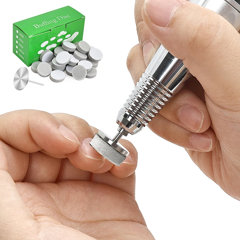 50개 네일 버핑 디스크 20mm 폴리싱 샌드피스 빠른 네일 폴리싱 매니큐어 도구 액세서리 네일 키트 전문가용 세트